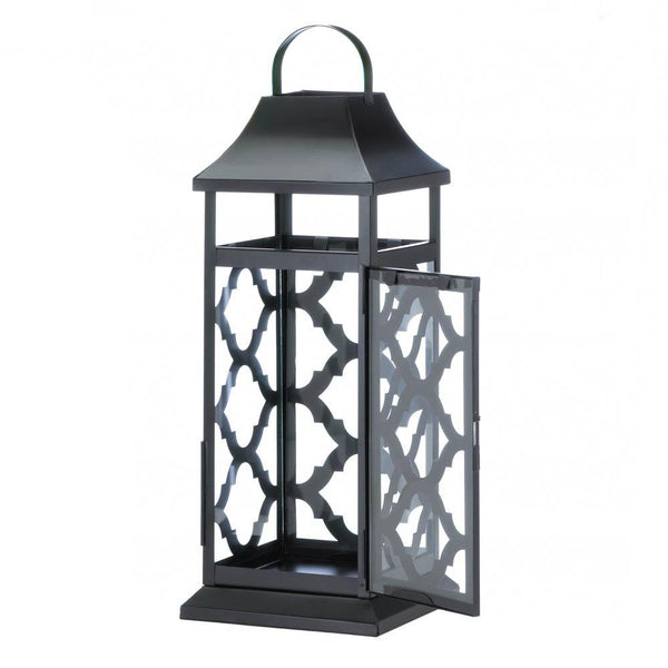 BLACK DAMASK LANTERN