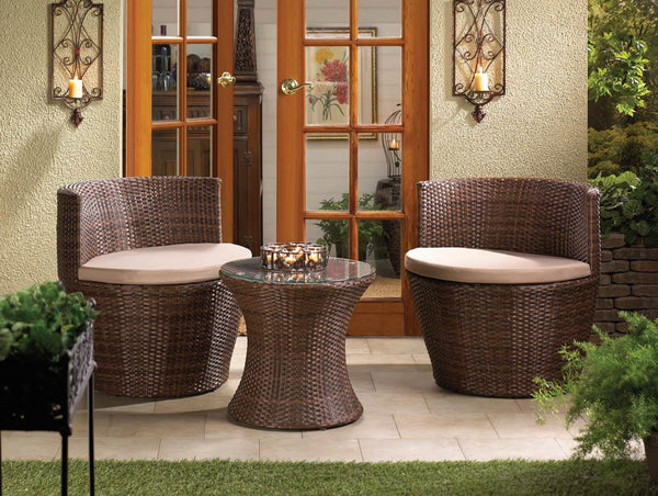 FAUX RATTEN PATIO SET