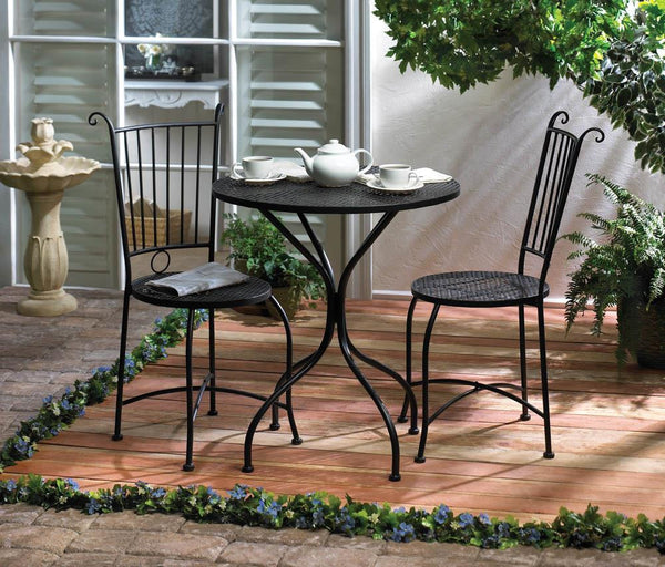 BLACK PATIO SET