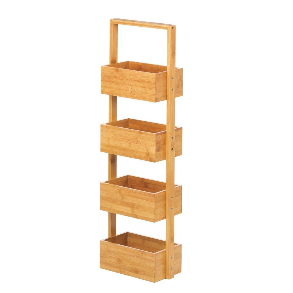 RECTANGULAR 4-TIER SPA TOWER - BAMBOO